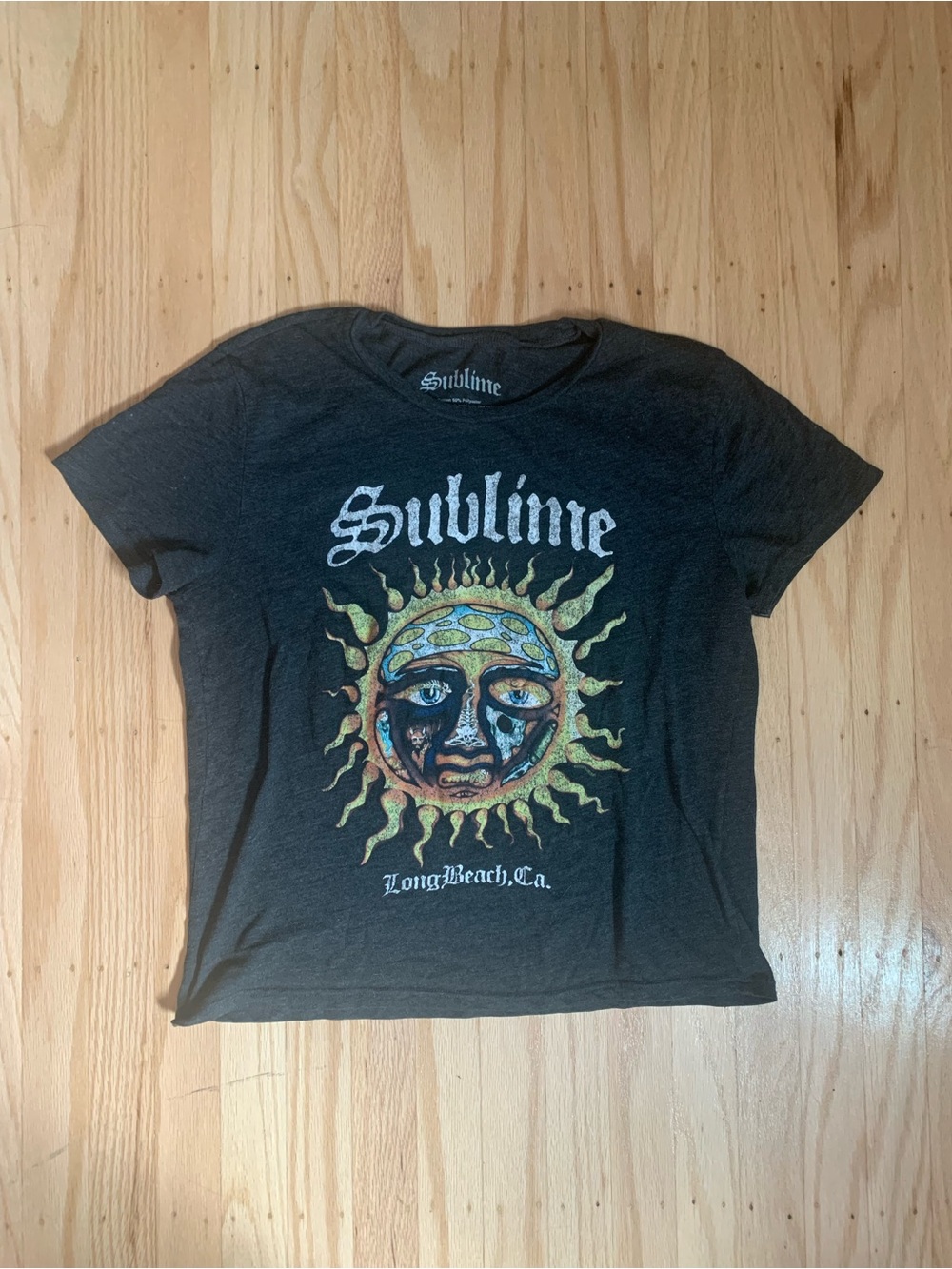 Sublime Long Beach CA cotton & polyester tee with sun graphic